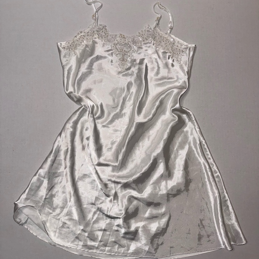Ornate Satin Slip Dress